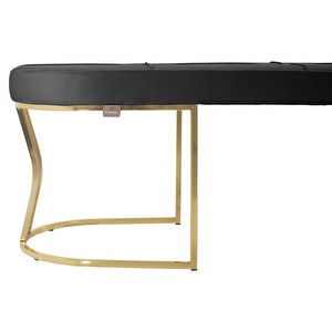 Viego Gold Exclusive Bench Lüks Metal Gold Ayak, Chester Model Yatak Ucu Puf