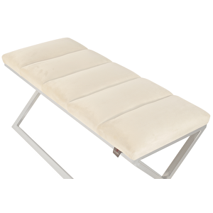 Varcera Silver Sliced Bench Çapraz Metal Ayaklı Dilimli Model Puf