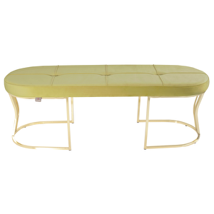 Viego Gold Exclusive Bench Lüks Metal Gold Ayak, Chester Model Yatak Ucu Puf