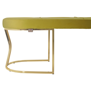 Viego Gold Exclusive Bench Lüks Metal Gold Ayak, Chester Model Yatak Ucu Puf