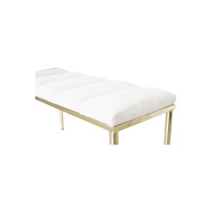 Vesta Gold Bench Luxery Metal Ayaklı Puf