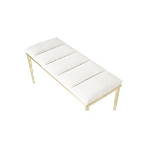 Vesta Gold Bench Luxery Metal Ayaklı Puf