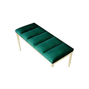 Vesta Gold Bench Luxery Metal Ayaklı Puf