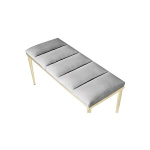 Vesta Gold Bench Luxery Metal Ayaklı Puf