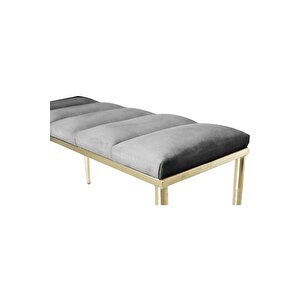 Vesta Gold Bench Luxery Metal Ayaklı Puf