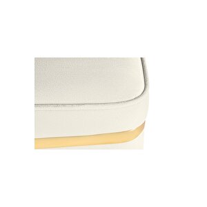 Zengo Gold Twin Line Kare Puf ,dekoratif Makyaj Masası Pufu
