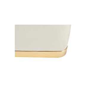 Zengo Gold Twin Line Kare Puf ,dekoratif Makyaj Masası Pufu