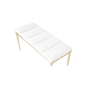 Vesta Gold Bench Luxery Metal Ayaklı Puf