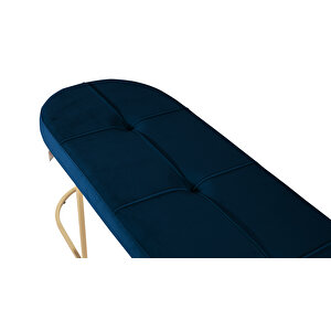 Viego Gold Exclusive Bench Lüks Metal Gold Ayak, Chester Model Yatak Ucu Puf