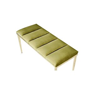 Vesta Gold Bench Luxery Metal Ayaklı Puf
