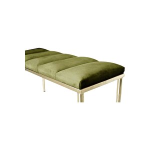 Vesta Gold Bench Luxery Metal Ayaklı Puf