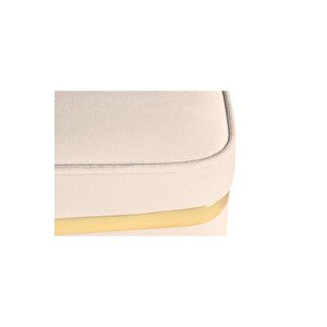 Zengo Gold Twin Line Kare Puf ,dekoratif Makyaj Masası Pufu