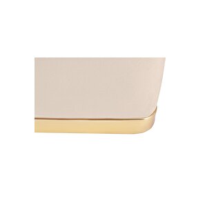 Zengo Gold Twin Line Kare Puf ,dekoratif Makyaj Masası Pufu
