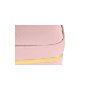 Zengo Gold Twin Line Kare Puf ,dekoratif Makyaj Masası Pufu