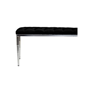 Bella Silver Bench Kapitoneli Chester Model Puf