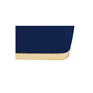 Zengo Gold Twin Line Kare Puf ,dekoratif Makyaj Masası Pufu
