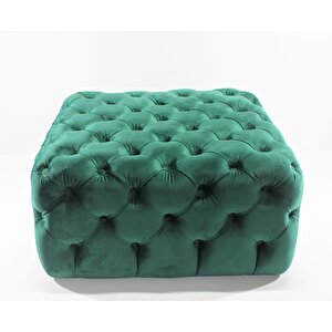 Kare Chester Model Kapitoneli Orta Puf- Modern Puf