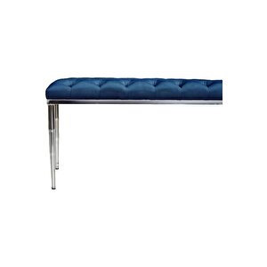 Bella Silver Bench Kapitoneli Chester Model Puf