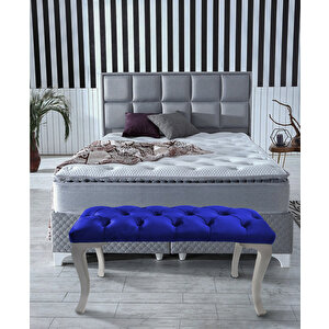 Classic Chester Model Kapitoneli Puf,bench Mavi