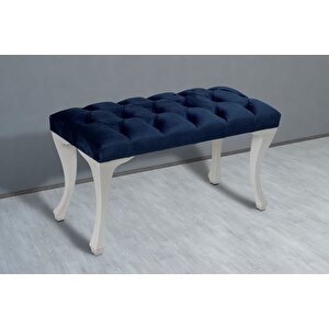 Classic Chester Model Kapitoneli Puf,bench Mavi