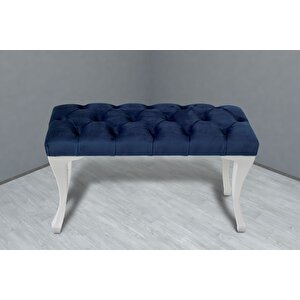 Classic Chester Model Kapitoneli Puf,bench Mavi