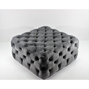 Kare Chester Model Kapitoneli Orta Puf- Modern Puf