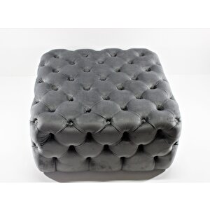 Kare Chester Model Kapitoneli Orta Puf- Modern Puf