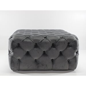 Kare Chester Model Kapitoneli Orta Puf- Modern Puf