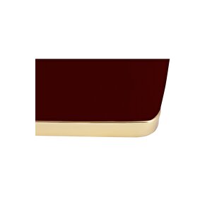 Zengo Gold Twin Line Kare Puf ,dekoratif Makyaj Masası Pufu