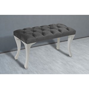 Classic Chester Model Kapitoneli Puf,bench Gri