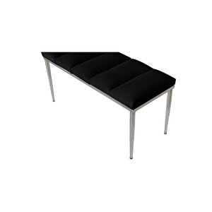 Vesta Silver Bench Luxery Metal Ayaklı Puf