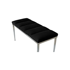 Vesta Silver Bench Luxery Metal Ayaklı Puf