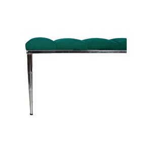 Vesta Silver Bench Luxery Metal Ayaklı Puf