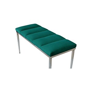 Vesta Silver Bench Luxery Metal Ayaklı Puf