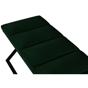 Varcera Sliced Puf - Siyah Çapraz Metal Ayaklı, Dilimli Model Bench Puf
