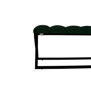 Varcera Sliced Puf - Siyah Çapraz Metal Ayaklı, Dilimli Model Bench Puf