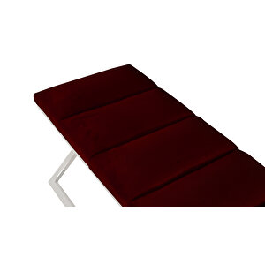 Varcera Silver Sliced Bench Çapraz Metal Ayaklı Dilimli Model Puf