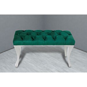 Classic Chester Model Kapitoneli Puf,bench Yeşil