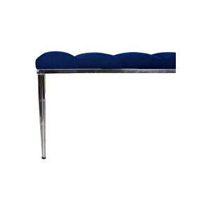 Vesta Silver Bench Luxery Metal Ayaklı Puf