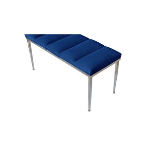 Vesta Silver Bench Luxery Metal Ayaklı Puf