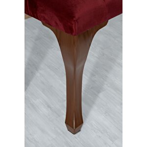 Classic Chester Model Kapitoneli Puf,bench Bordo 05