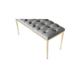 Bella Gold Bench Kapitoneli Chester Model Puf