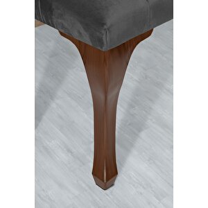 Classic Chester Model Kapitoneli Puf,bench Gri 04