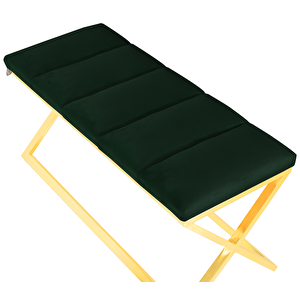 Varcera Gold Sliced Bench Çapraz Metal Ayaklı Dilimli Model Puf
