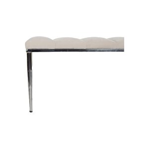 Vesta Silver Bench Luxery Metal Ayaklı Puf