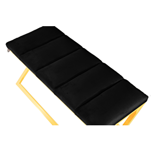 Varcera Gold Sliced Bench Çapraz Metal Ayaklı Dilimli Model Puf
