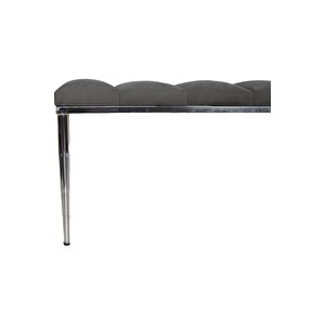 Vesta Silver Bench Luxery Metal Ayaklı Puf