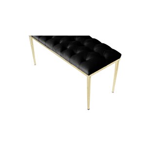 Bella Gold Bench Kapitoneli Chester Model Puf