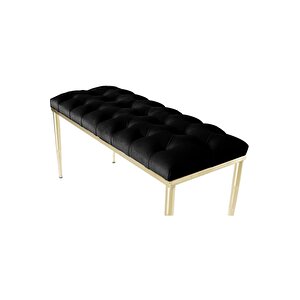 Bella Gold Bench Kapitoneli Chester Model Puf