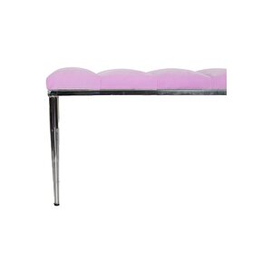 Vesta Silver Bench Luxery Metal Ayaklı Puf